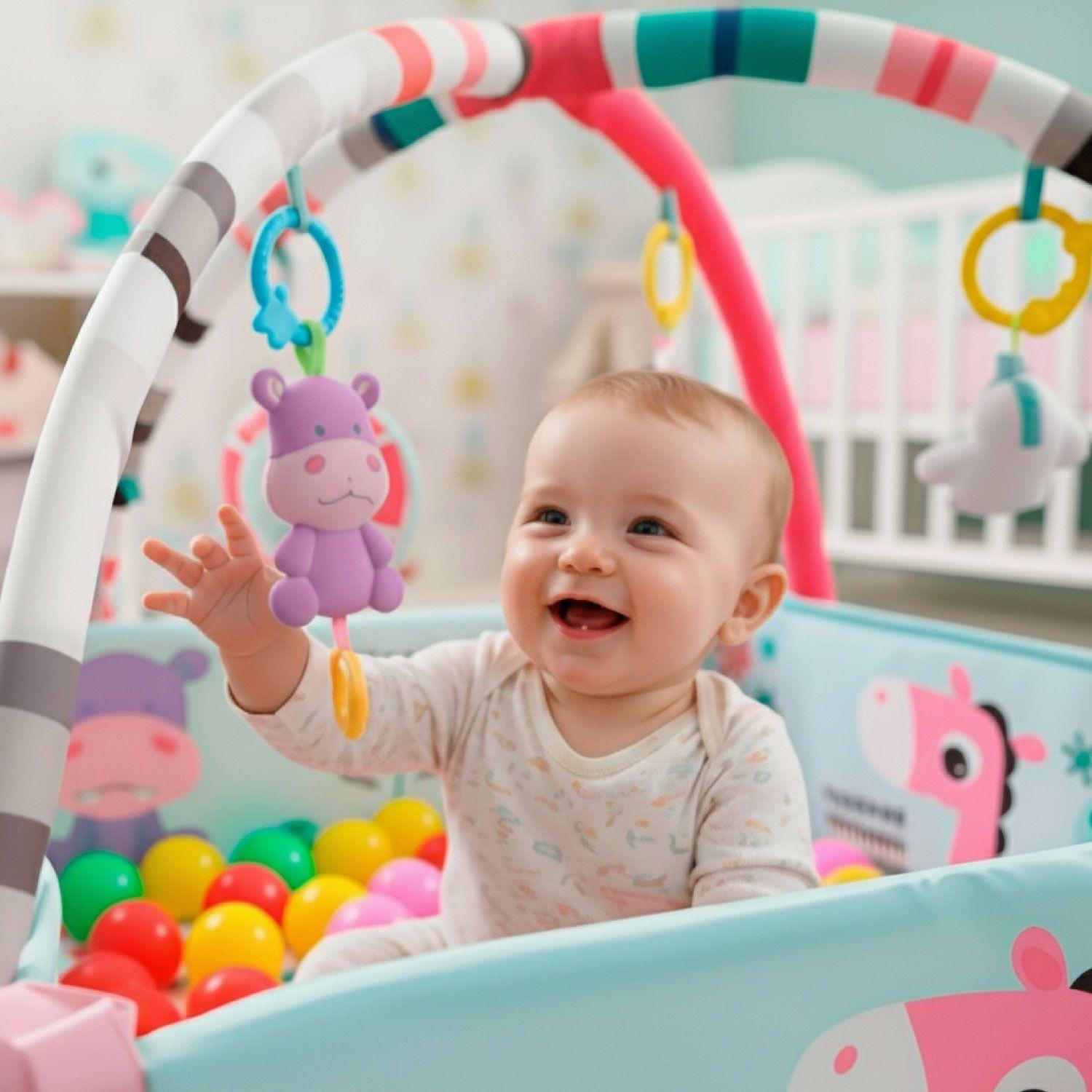 Gimnasio Cuna Alfombra de Actividades Acolchada 6 en 1-4
