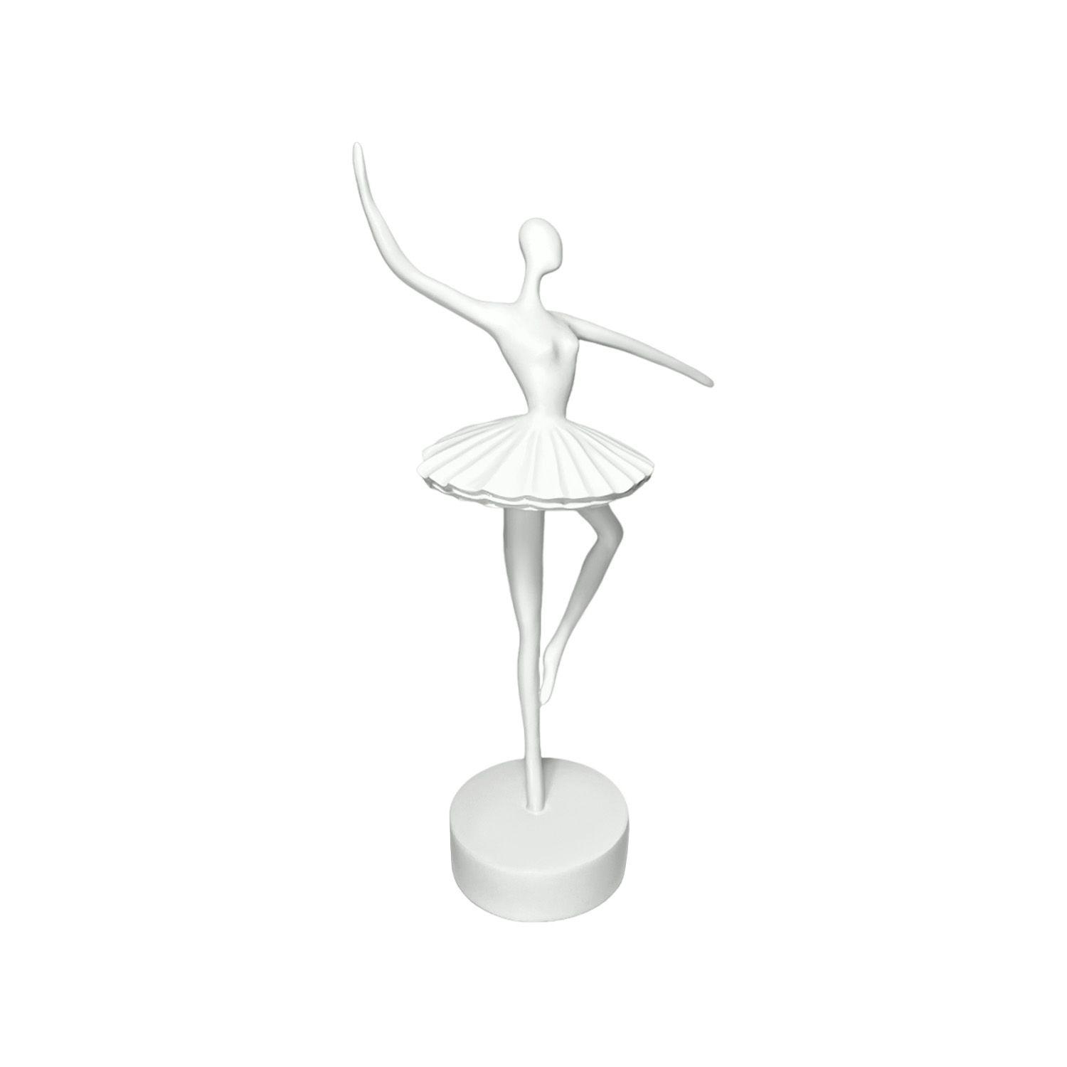Adorno Deco Escultura Artística Bailarina Ballet Blanca-2