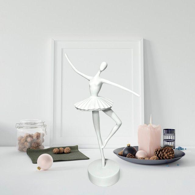 Adorno Deco Escultura Artística Bailarina Ballet Blanca-4