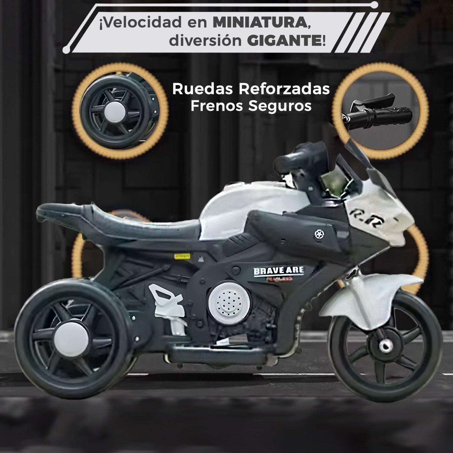 Moto Eléctrica Infantil 3 Ruedas Con Sonido RR Brave 6V-2