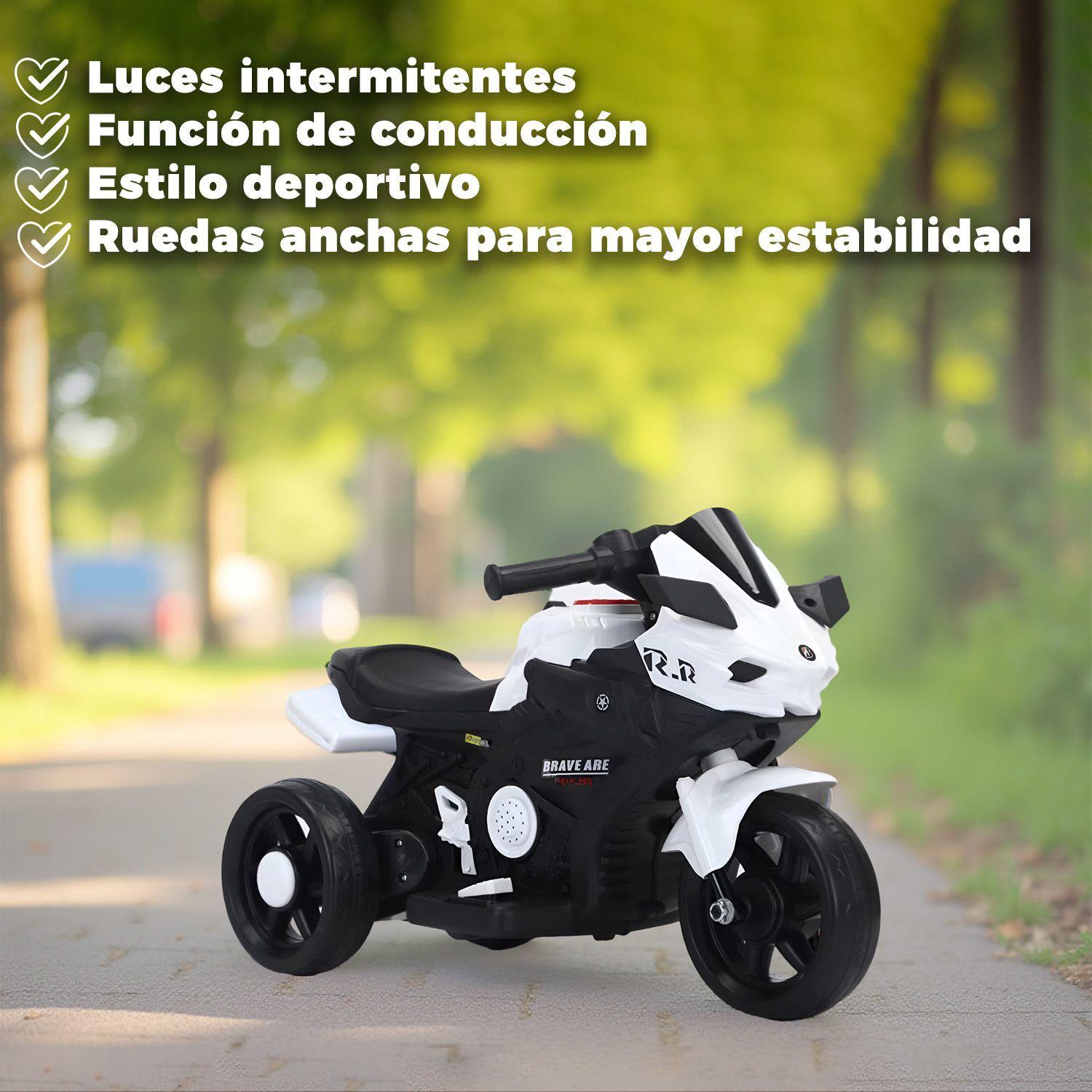 Moto Eléctrica Infantil 3 Ruedas Con Sonido RR Brave 6V-3