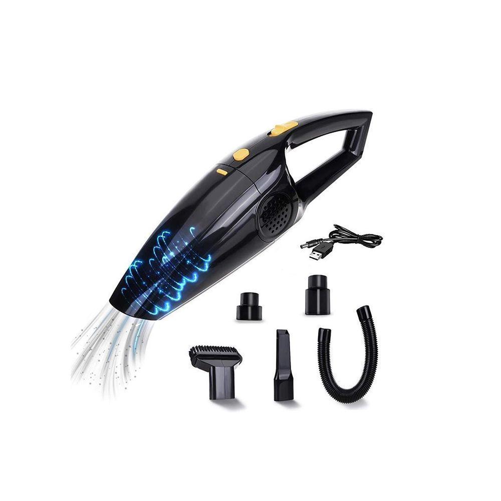 Aspiradora Inalambrica Portatil Para Auto Y Pieza + Accesorios Negra-1