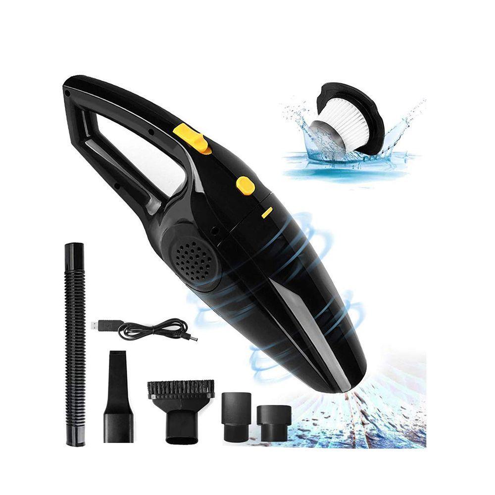 Aspiradora Inalambrica Portatil Para Auto Y Pieza + Accesorios Negra-3