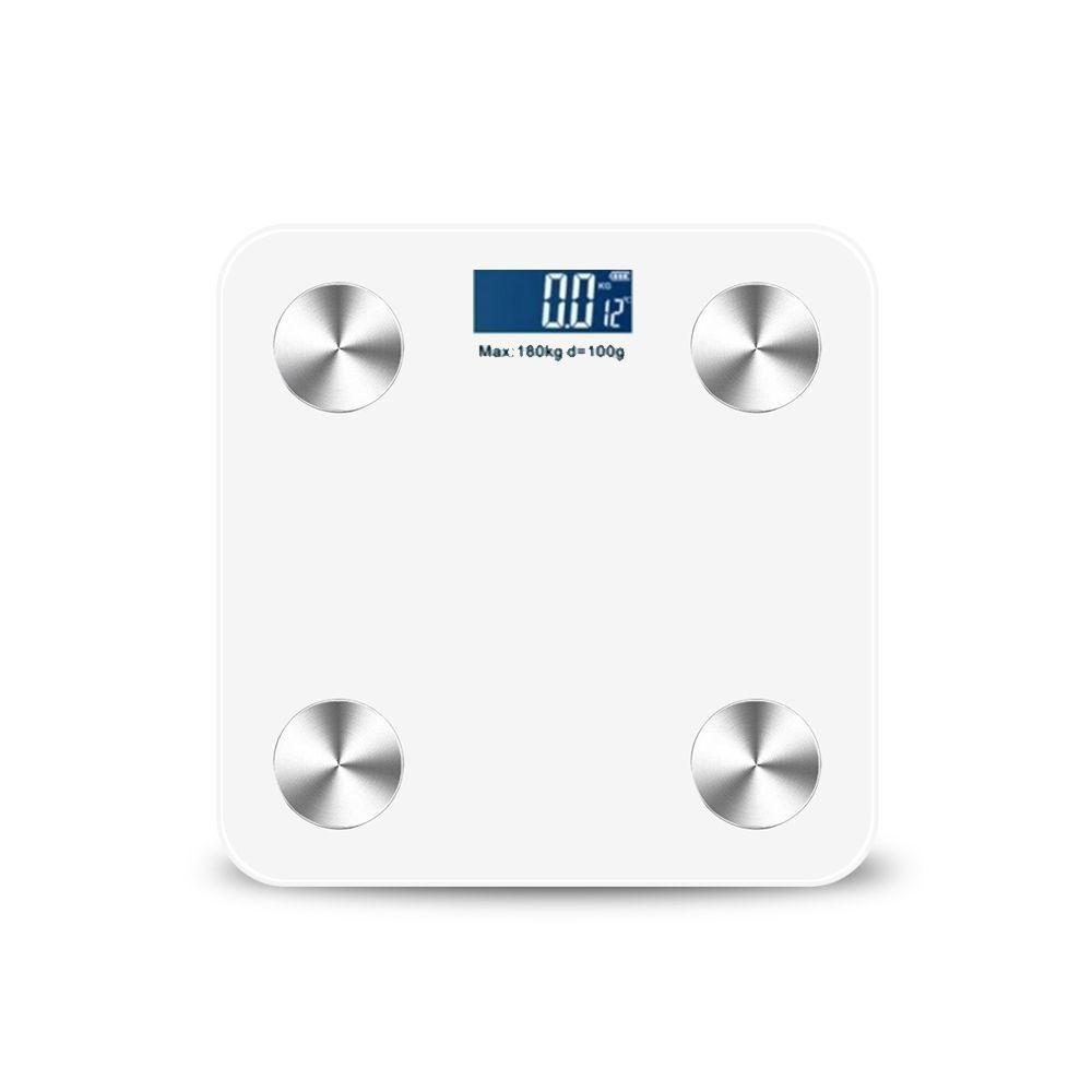 Pesa Balanza Digital Bluetooth Con Medidor IMC Blanco-0