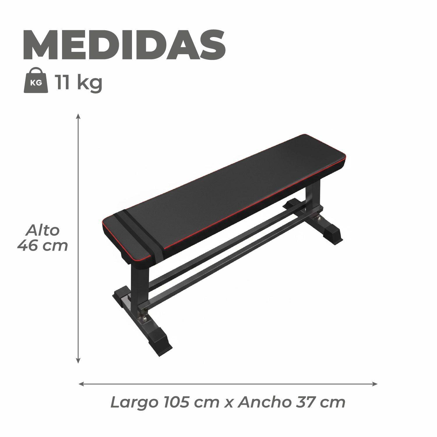 Banca Abdominal Doble Soporte Firme y Acolchado Grueso-2