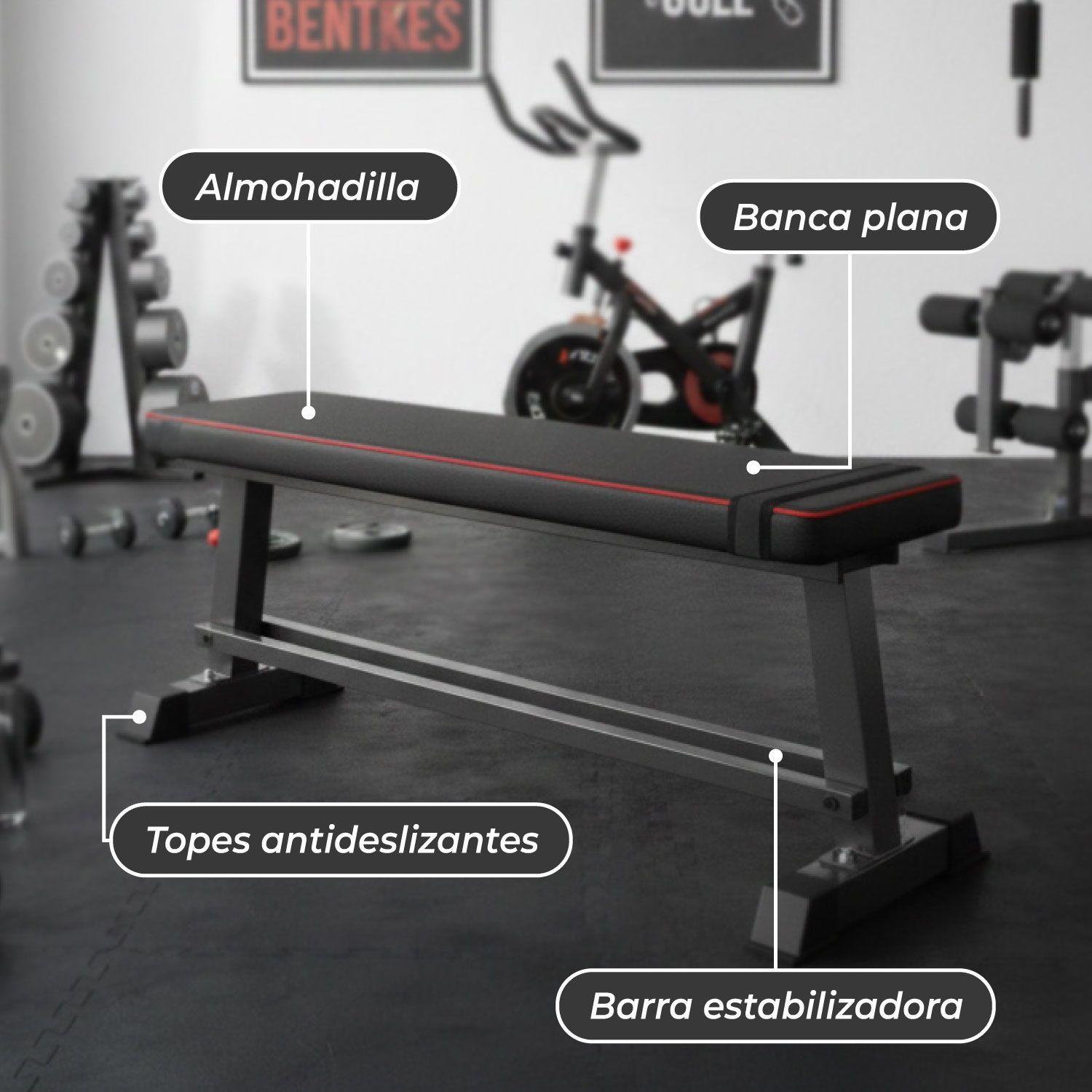 Banca Abdominal Doble Soporte Firme y Acolchado Grueso-5