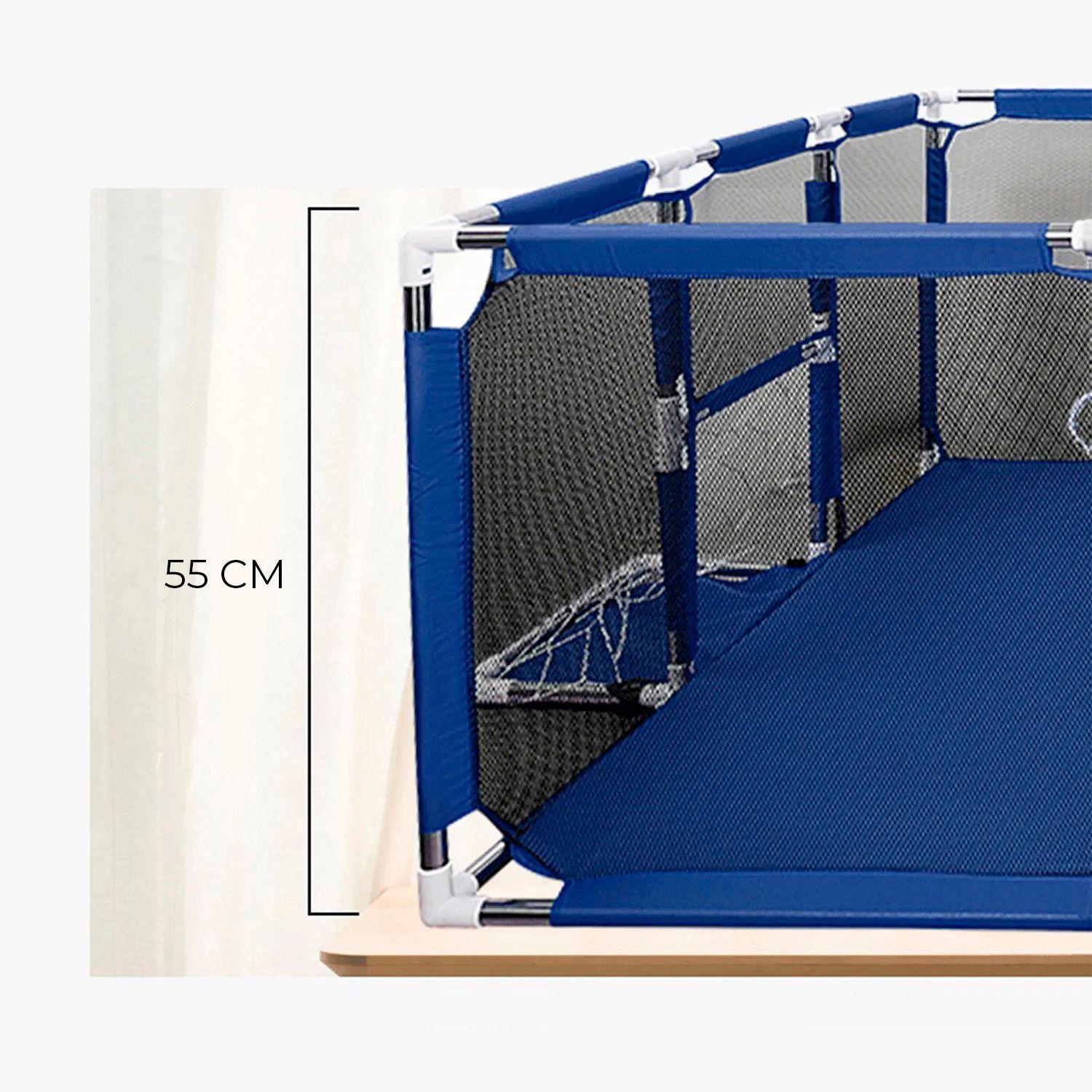 Corral de Seguridad Bebe 180cm Con Aro y Pelotitas Azul-3
