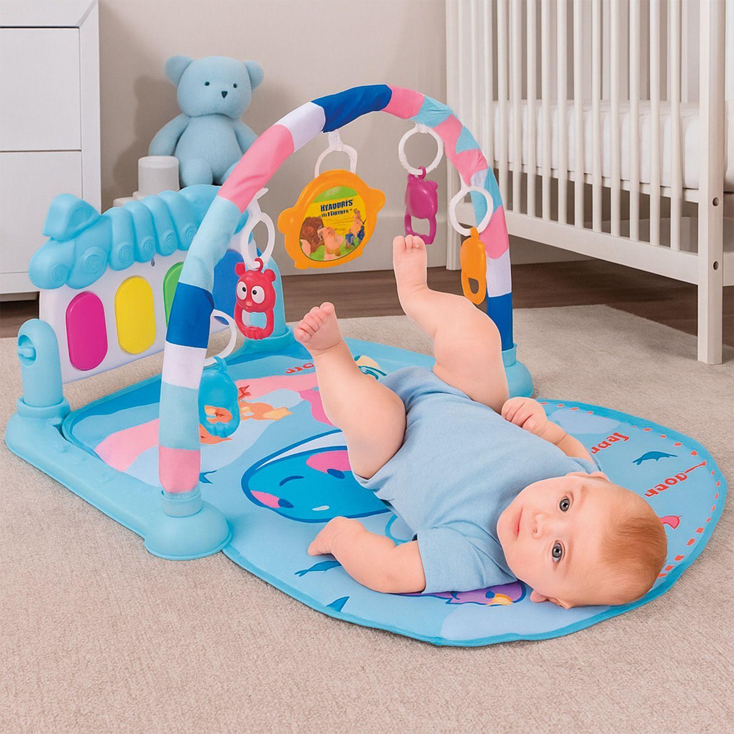 Gimnasio Alfombra Bebe Piano 3 en 1 Fluffy Whale-4