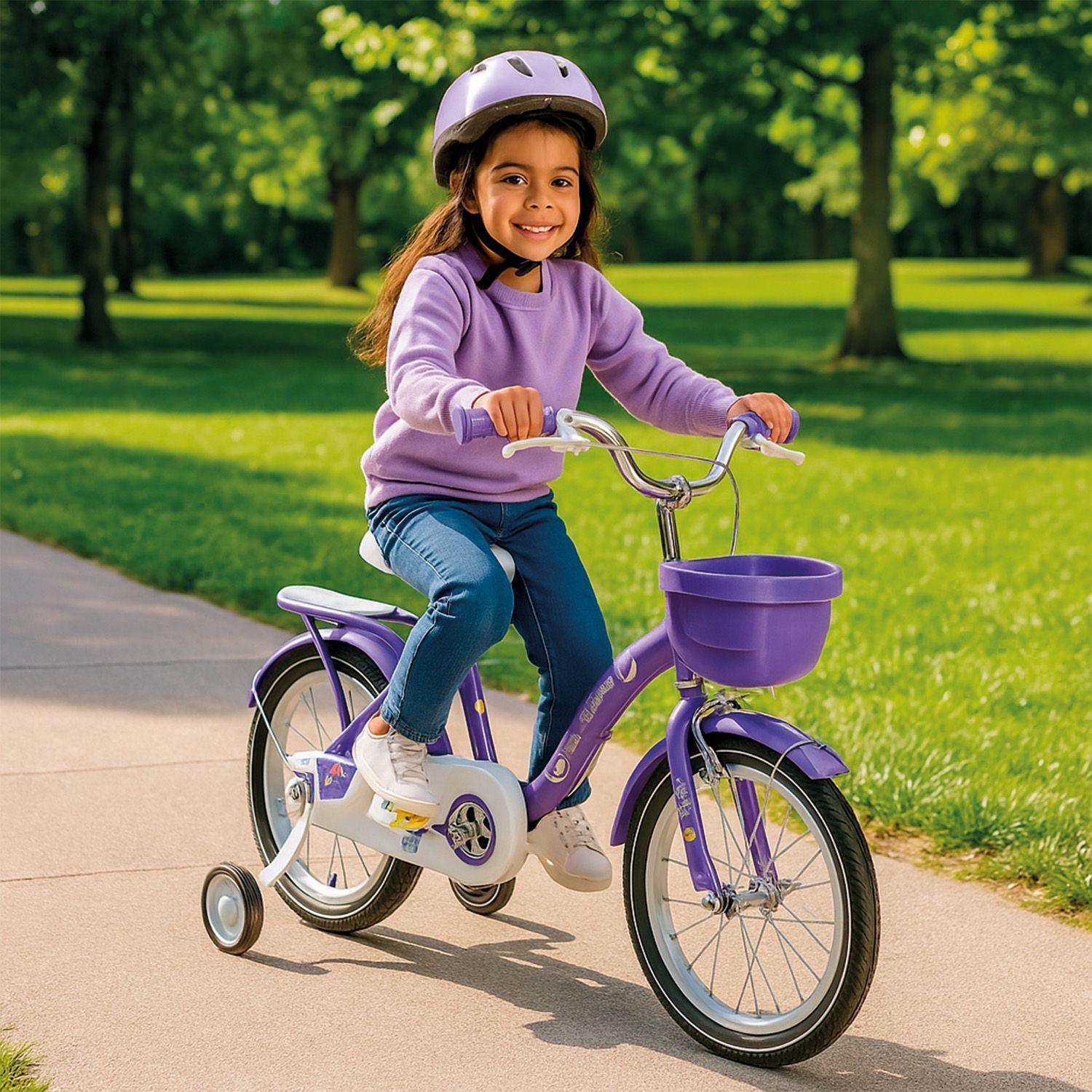 Bicicleta Niña Infantil De Paseo Owl Rueditas Aro 12-5