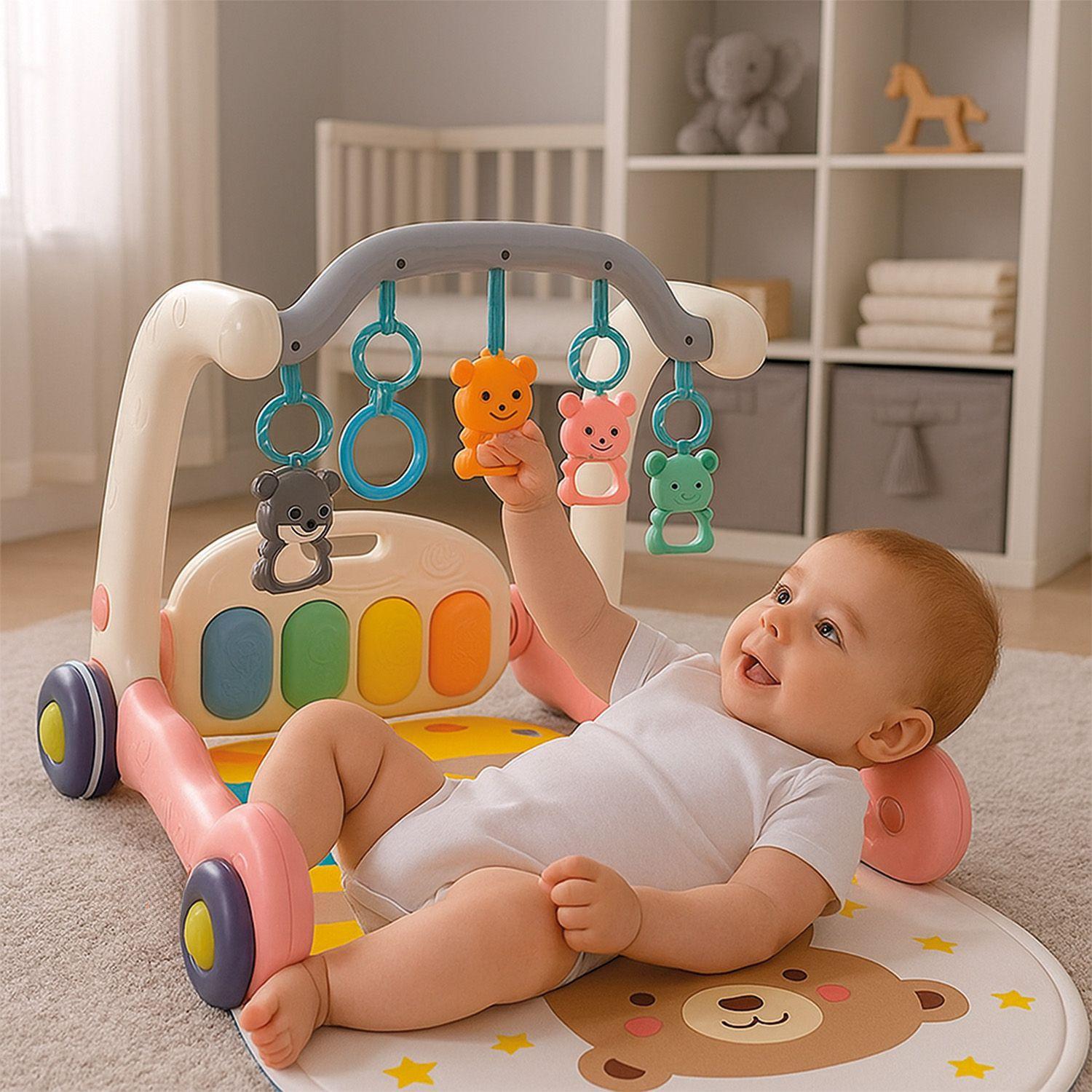 Gimnasio Alfombra Caminadora Bebe Musical 4 en 1 Little Bear-5