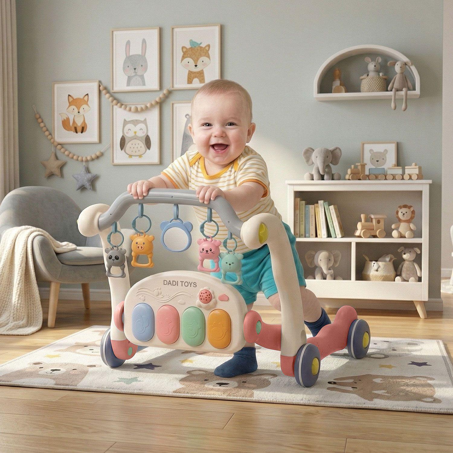 Gimnasio Alfombra Caminadora Bebe Musical 4 en 1 Little Bear-3