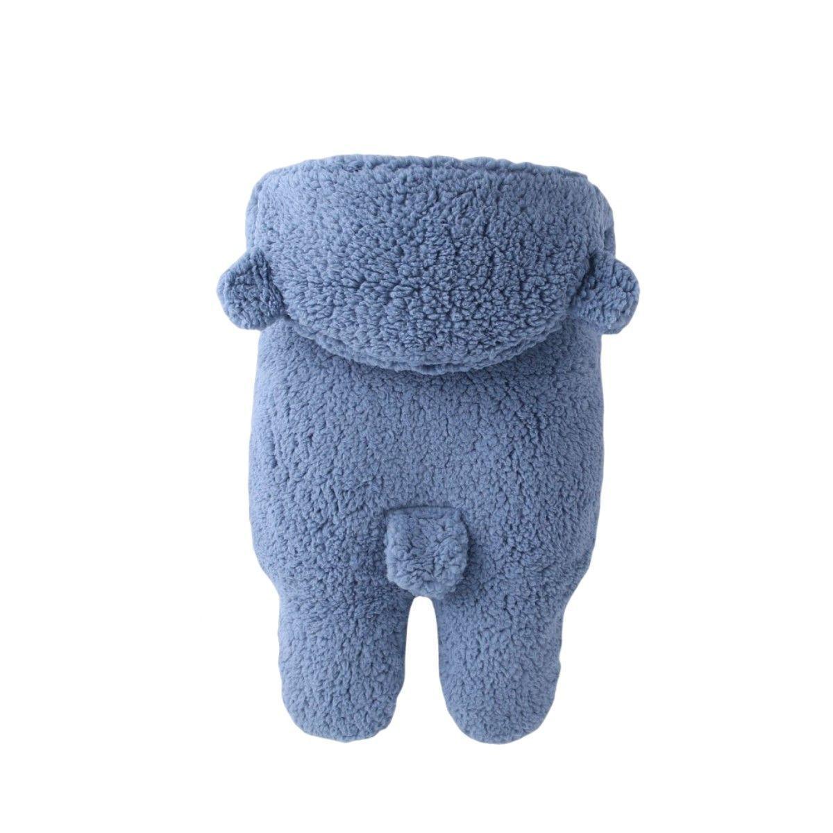 Manta Bebe Premium Recien Nacido Enterito Suave Osito Celeste-5