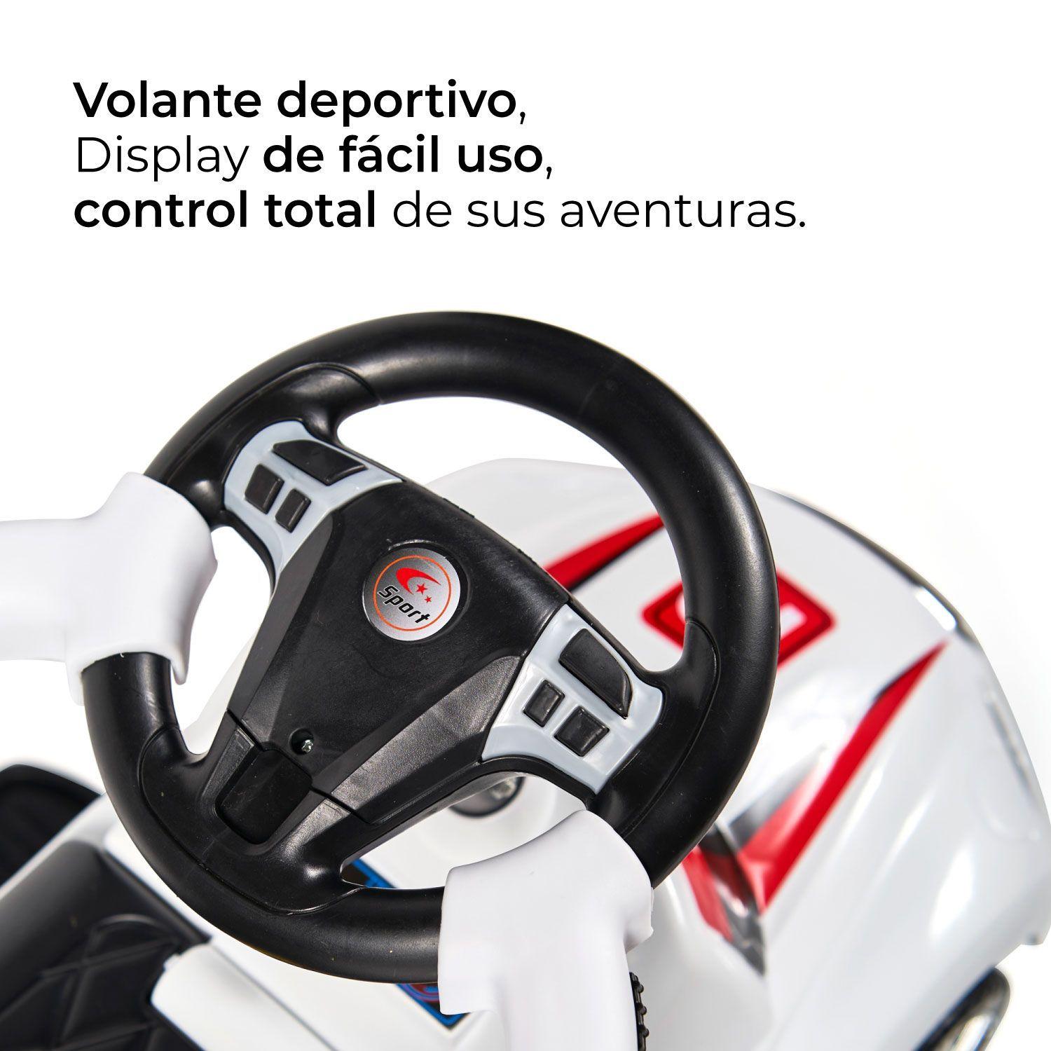 Auto Correpasillos Andador 2 En 1 Con Mango Blanco-4