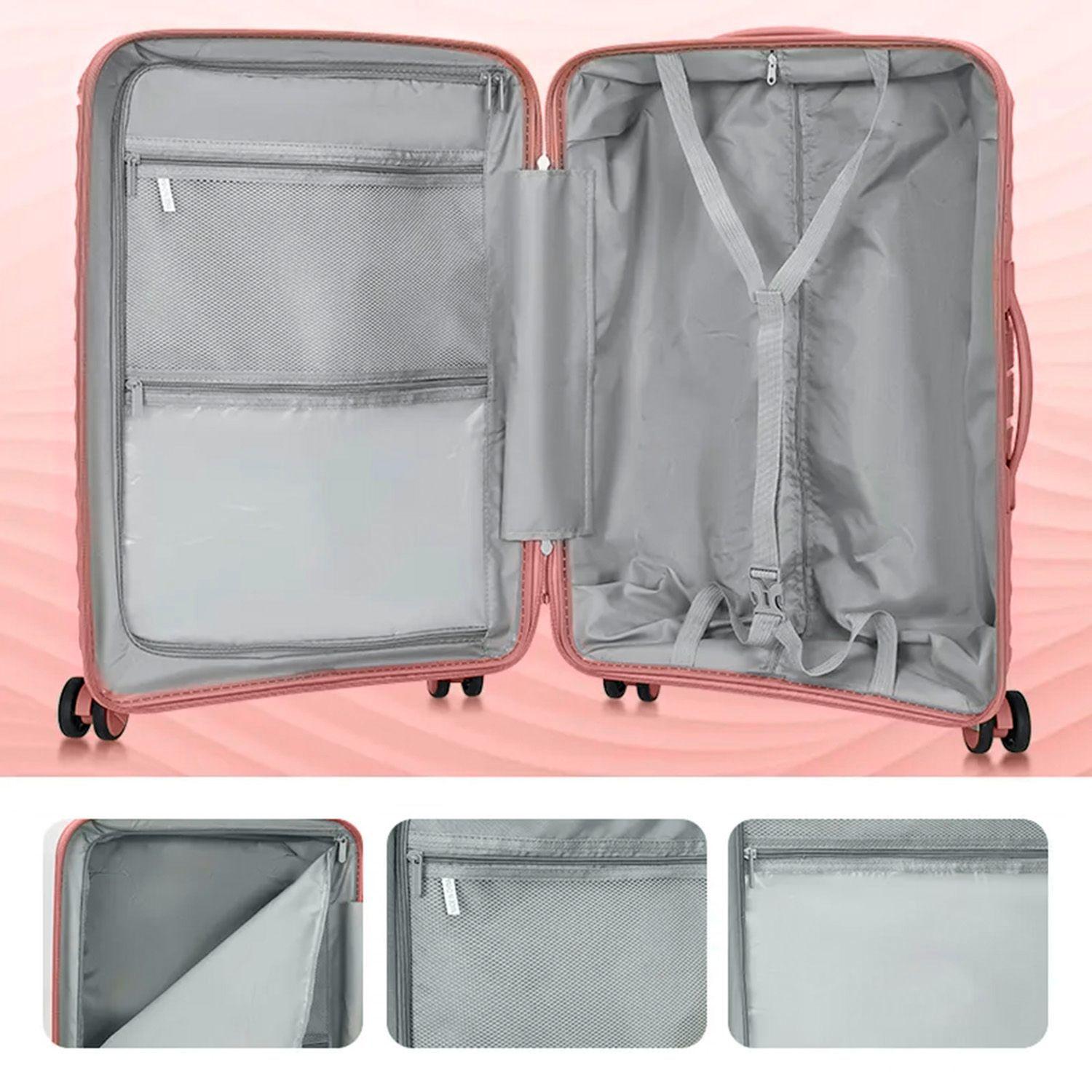 Set De Maletas 3 Piezas Rosa-4