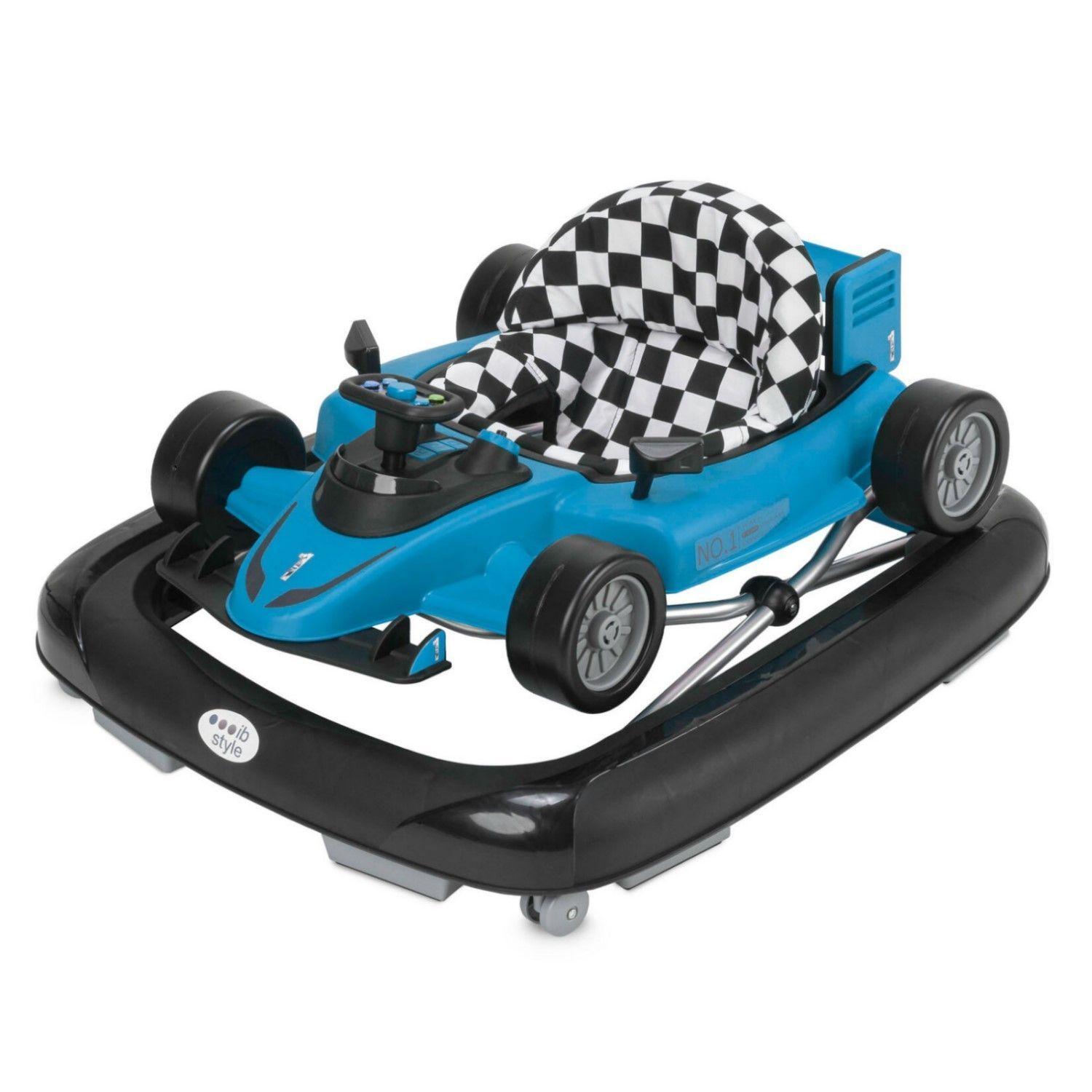Andador F1 Caminador 2 en 1 Convertible Carreras Celeste-2