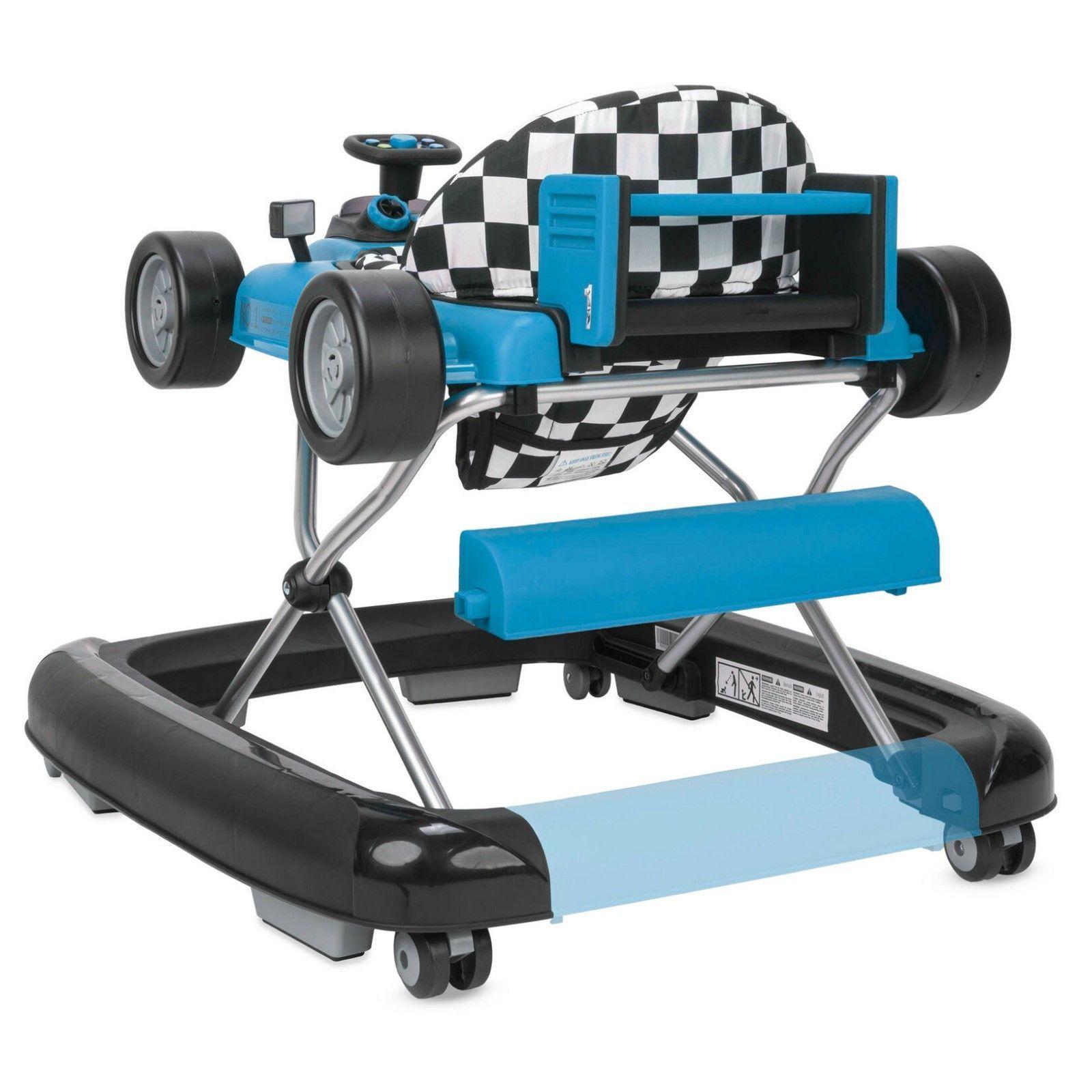 Andador F1 Caminador 2 en 1 Convertible Carreras Celeste-3
