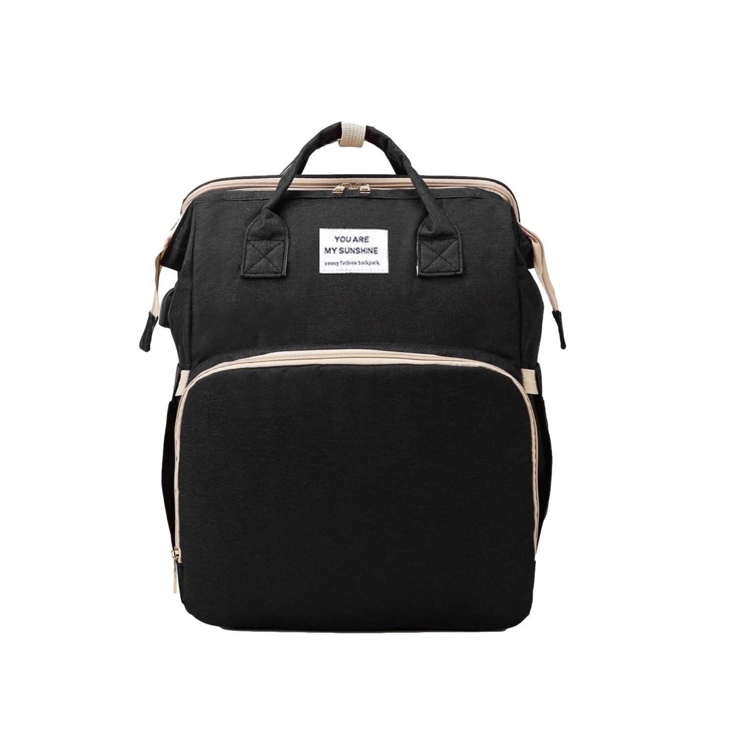 Mochila Pañalera 3 en 1 Cuna Mudador Portatil Bebe-0