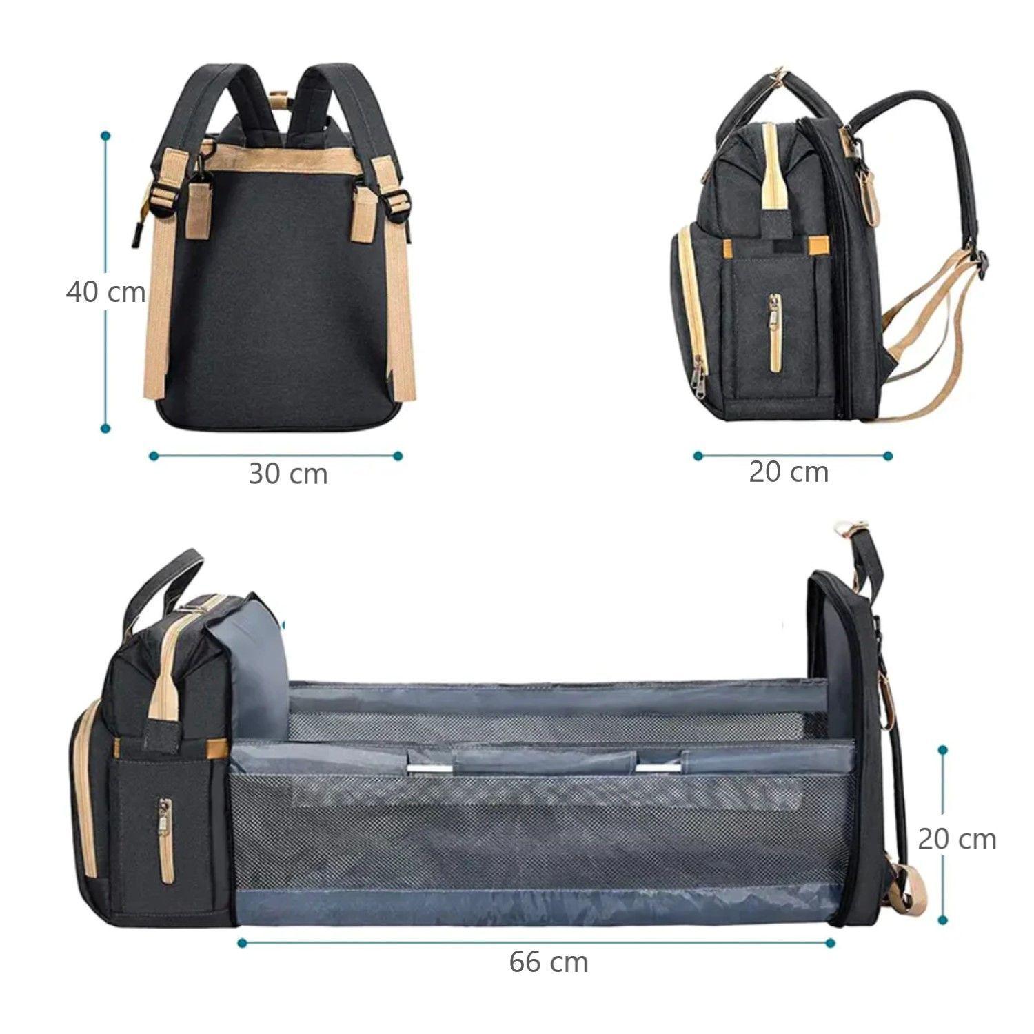 Mochila Pañalera 3 en 1 Cuna Mudador Portatil Bebe-2