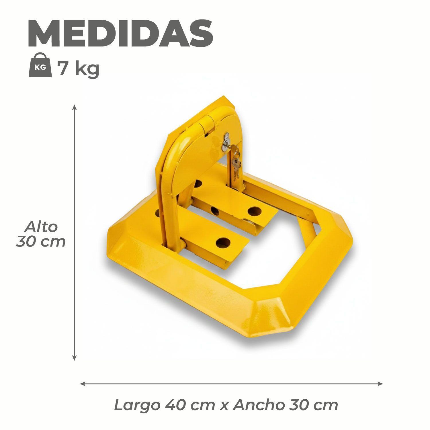 Barra Bloqueo Estacionamiento Auto Cuadrada-2