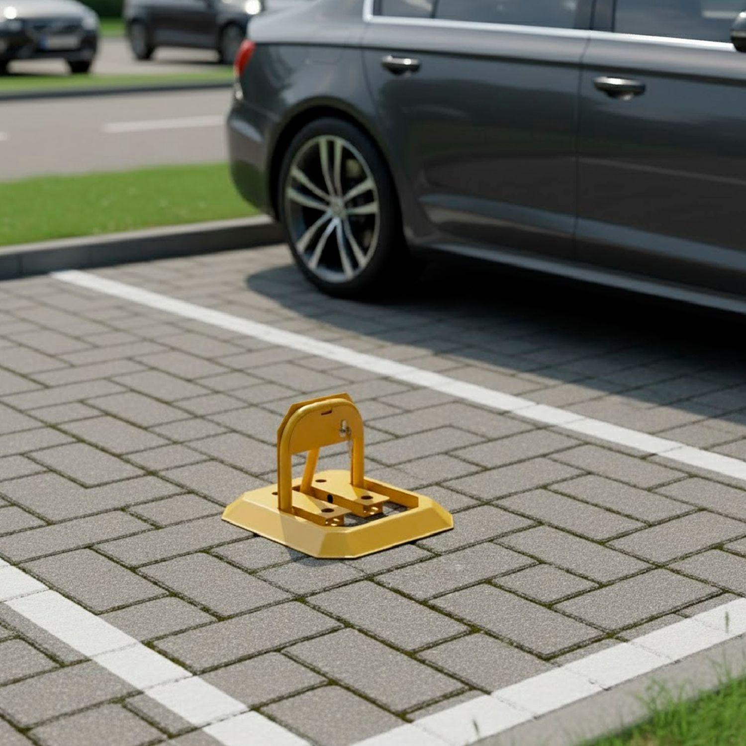 Barra Bloqueo Estacionamiento Auto Cuadrada-4