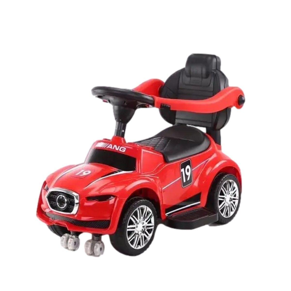  Auto Correpasillos Andador 2 en 1 con Mango Rojo-1