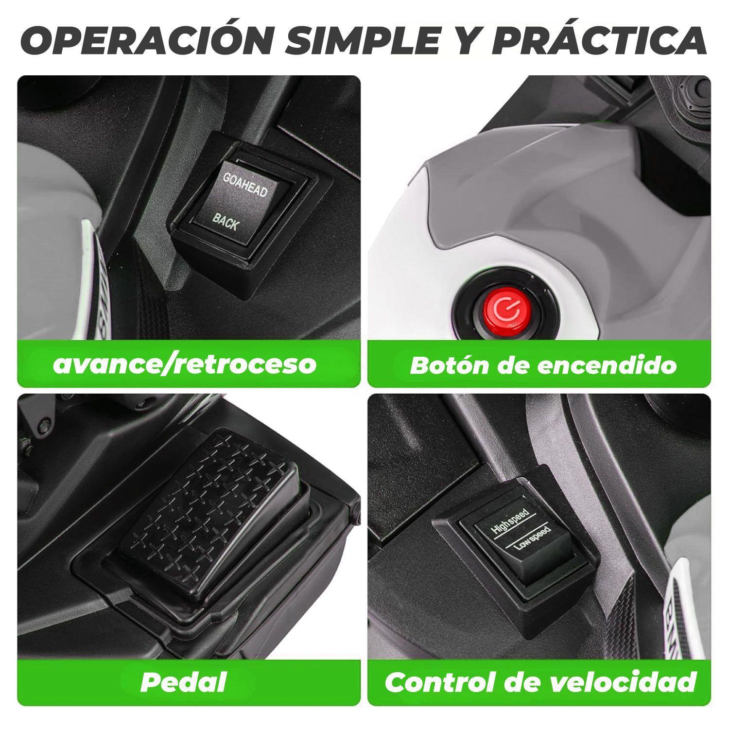 Moto a Batería 3 Ruedas HP4 Luces y Sonido-3