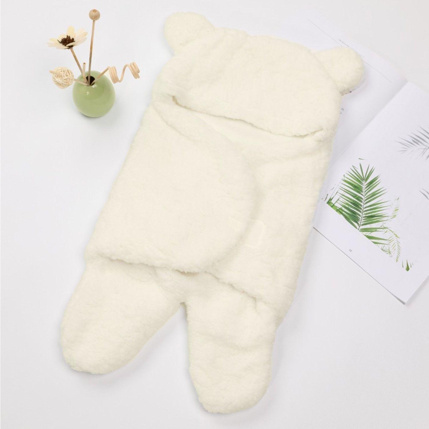 Manta Bebe Premium Recien Nacido Enterito Suave Osito Beige-5