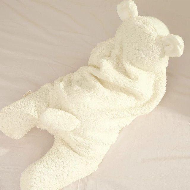 Manta Bebe Premium Recien Nacido Enterito Suave Osito Beige-7