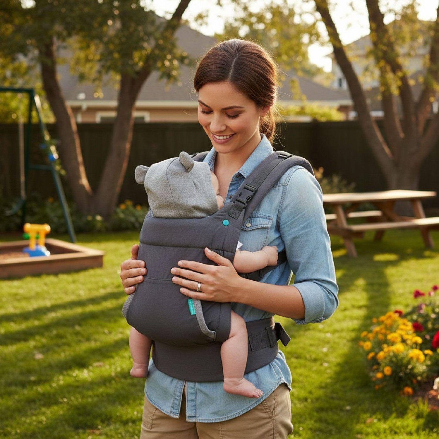 Portabebe Ergonomico Osito Con Gorrito-4