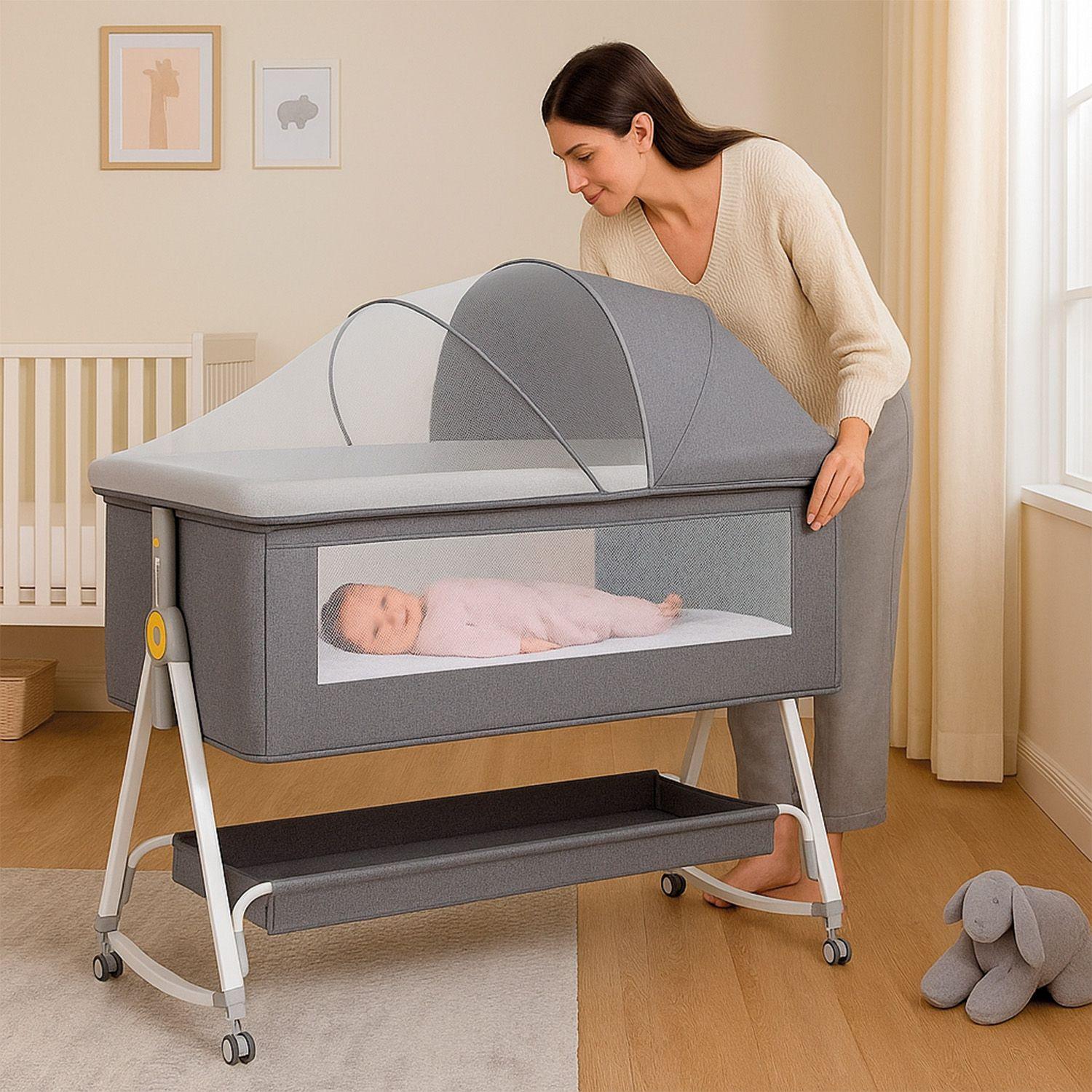 Cuna Colecho Moises Bebe Mecedora 2 en 1 Soft&Safe-4