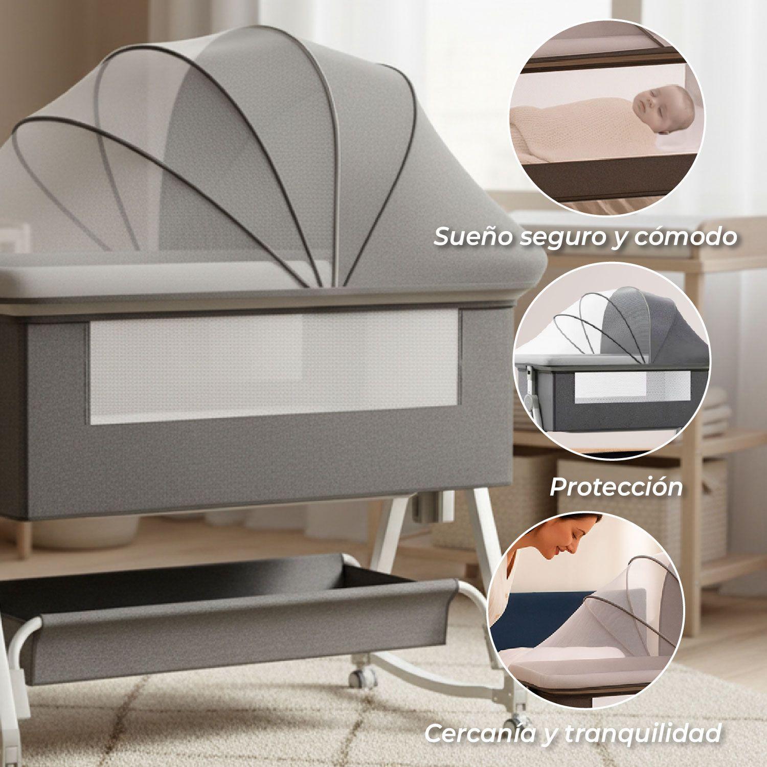 Cuna Colecho Moises Bebe Mecedora 2 en 1 Soft&Safe-3