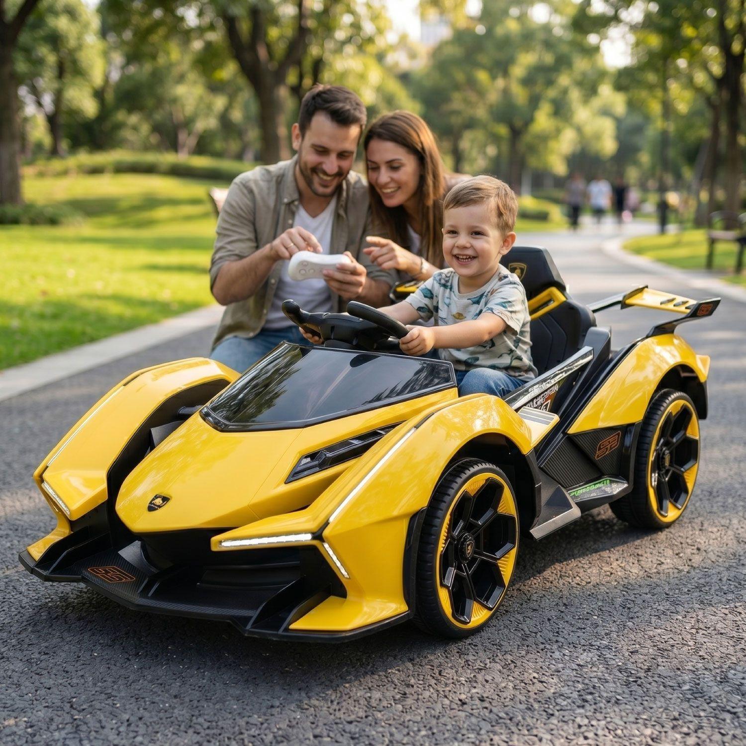 Auto Electrico para Niños Con Control Remoto Luces y Sonido-4