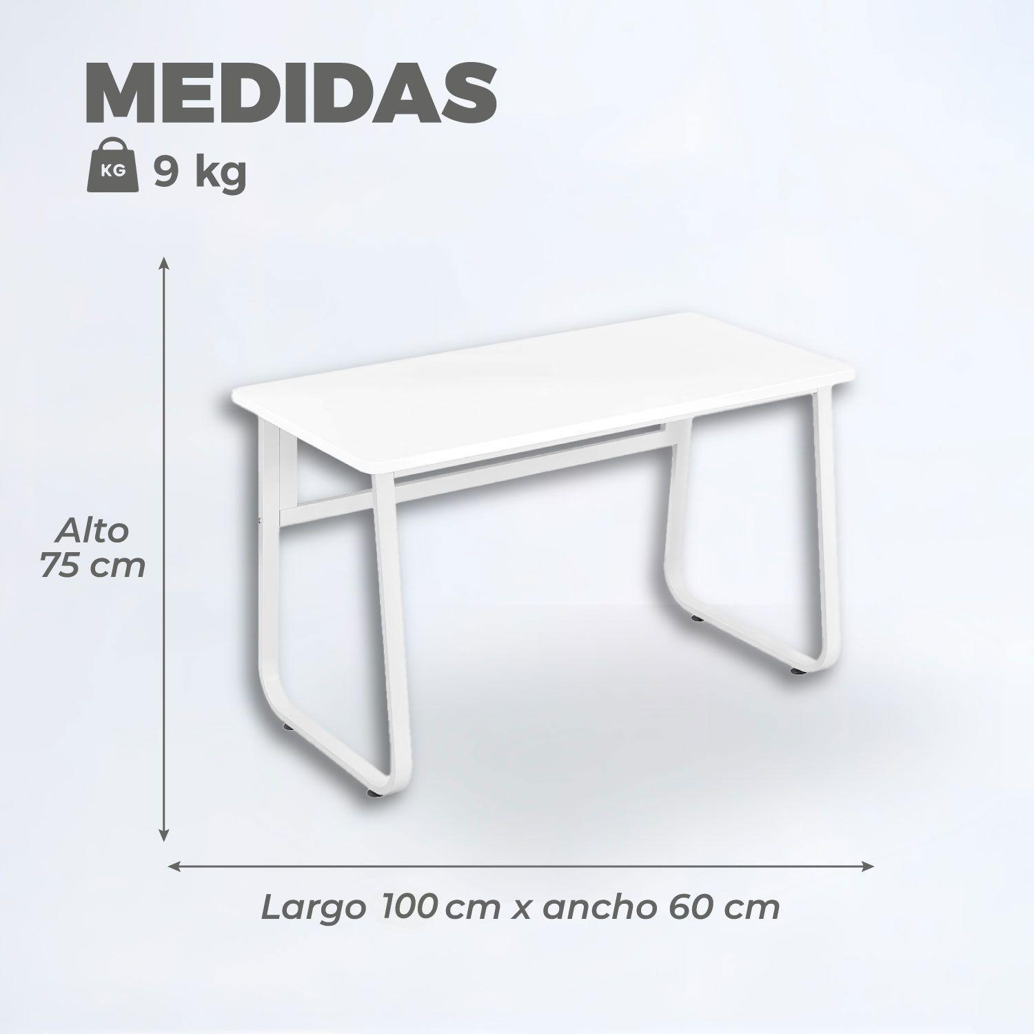 Escritorio Oficina Snow Nordico Antideslizante 100X75X60 Cm-2