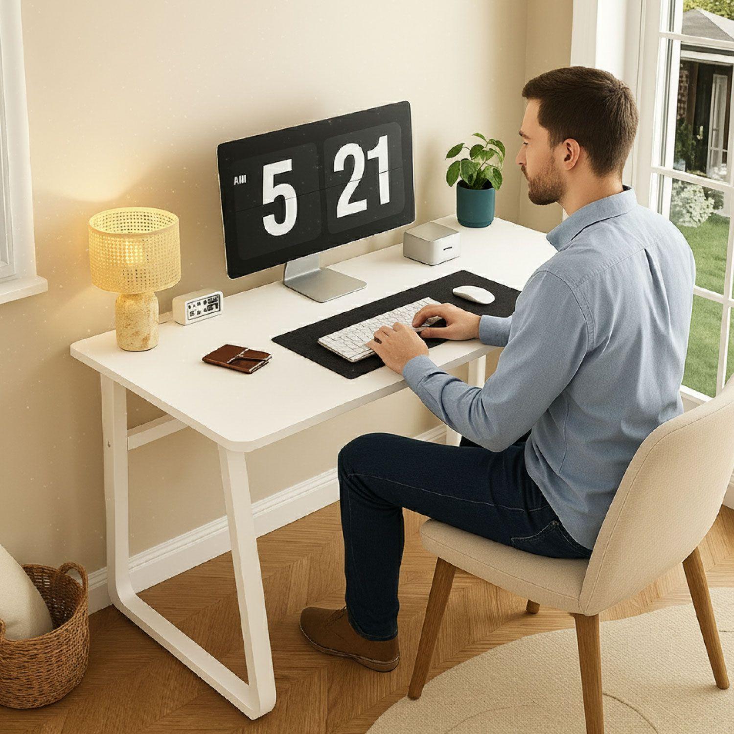 Escritorio Oficina Snow Nordico Antideslizante 100X75X60 Cm-4