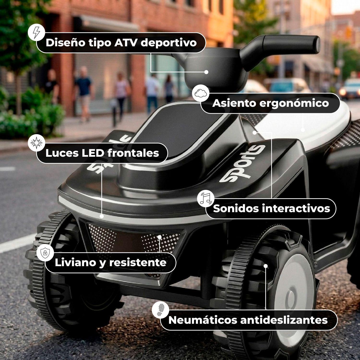 Moto Niños Cuatrimoto Eléctrica Sport Luces Y Sonido-5