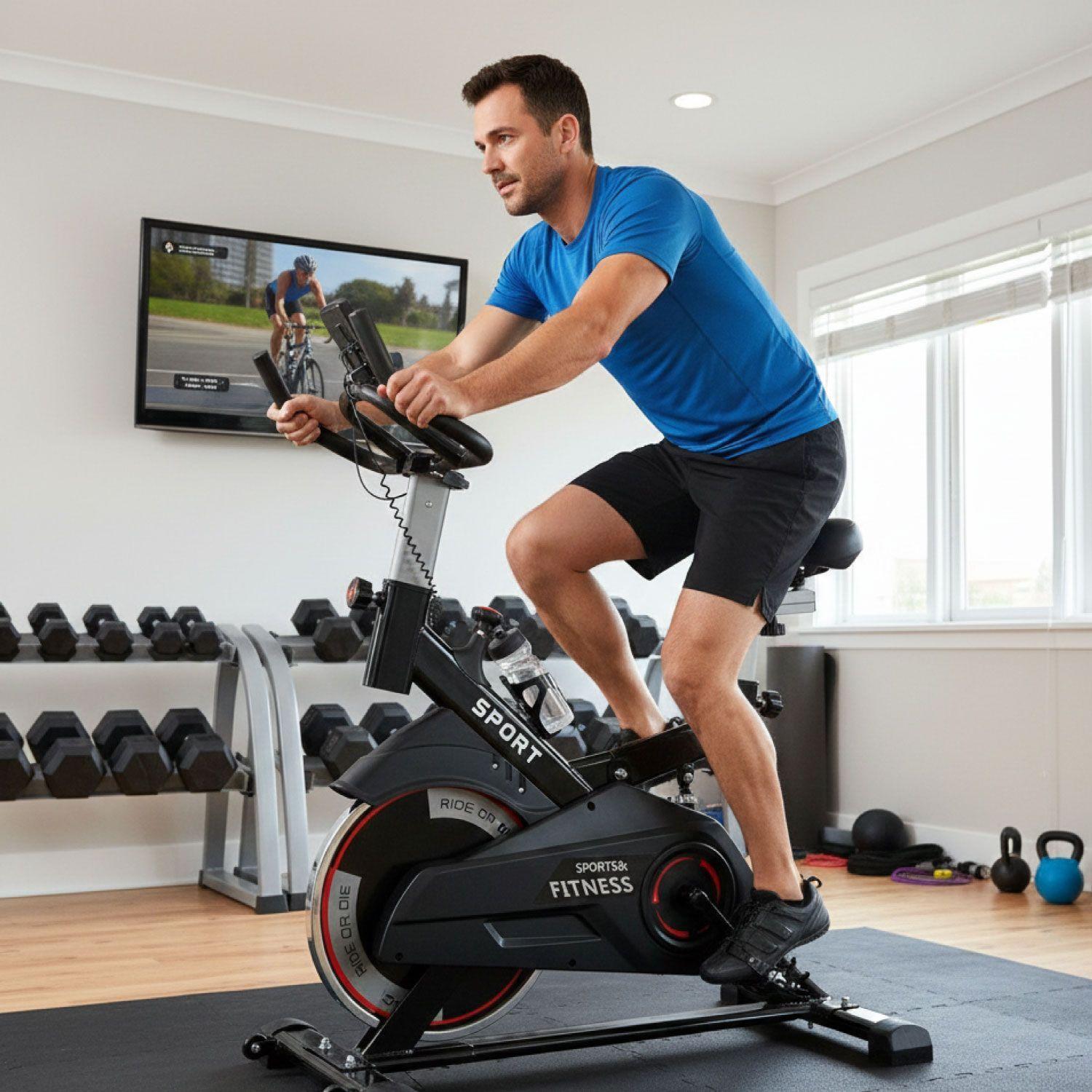 Bicicleta Spinning Profesional Q4 con Monitor.-4