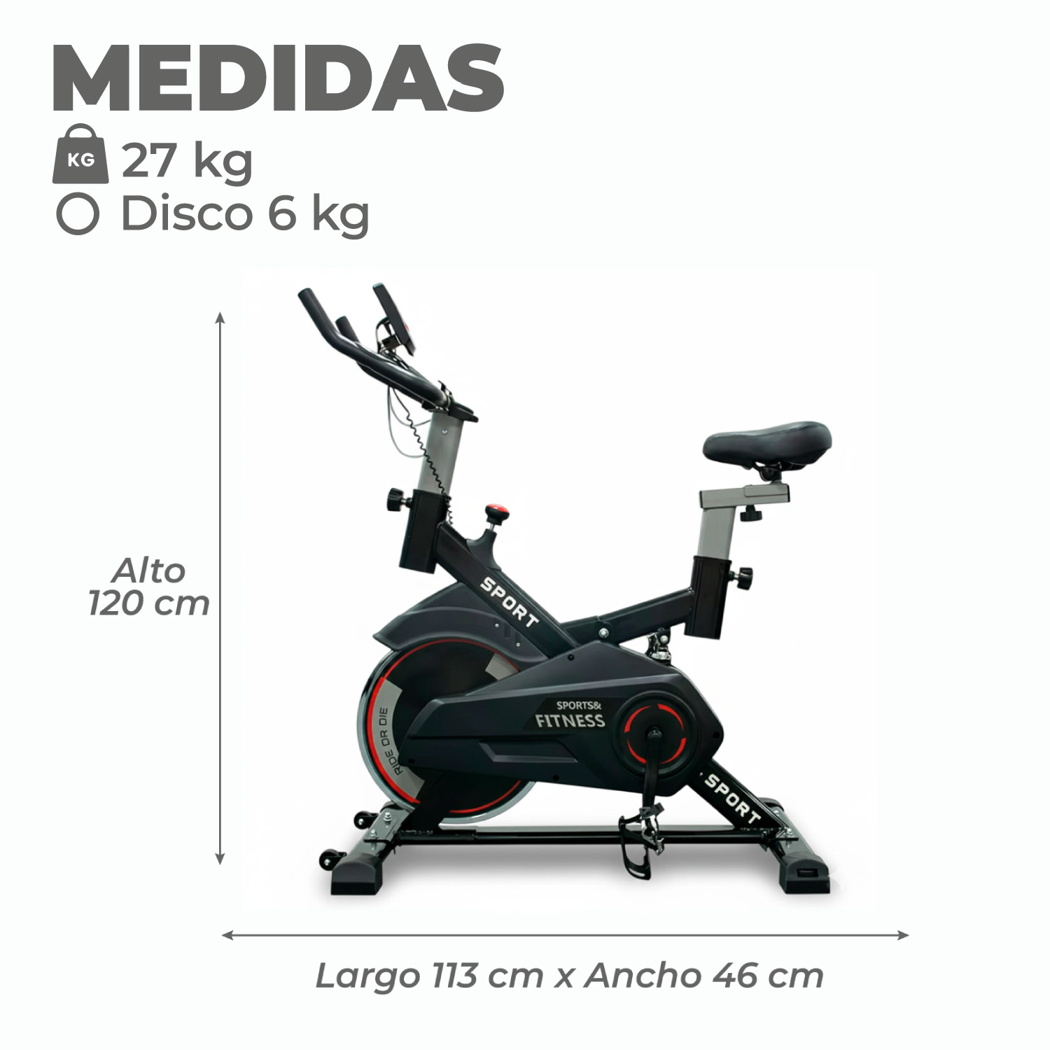Bicicleta Spinning Profesional Q4 con Monitor.-2