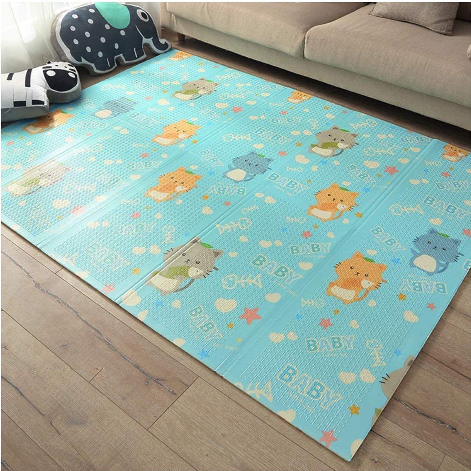 Alfombra Antigolpe Bebe Plegable Reversible Londres + Bolso -1