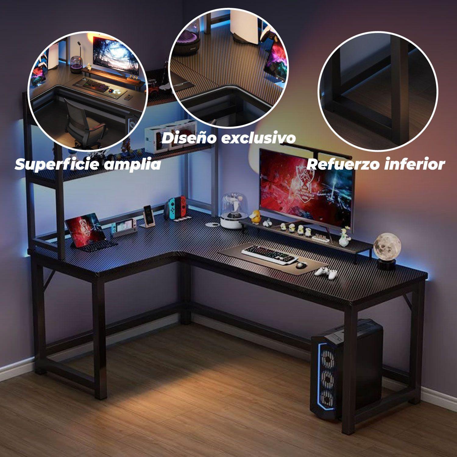 Escritorio Oficina Blacky L Izquierdo 140x100 cm-3