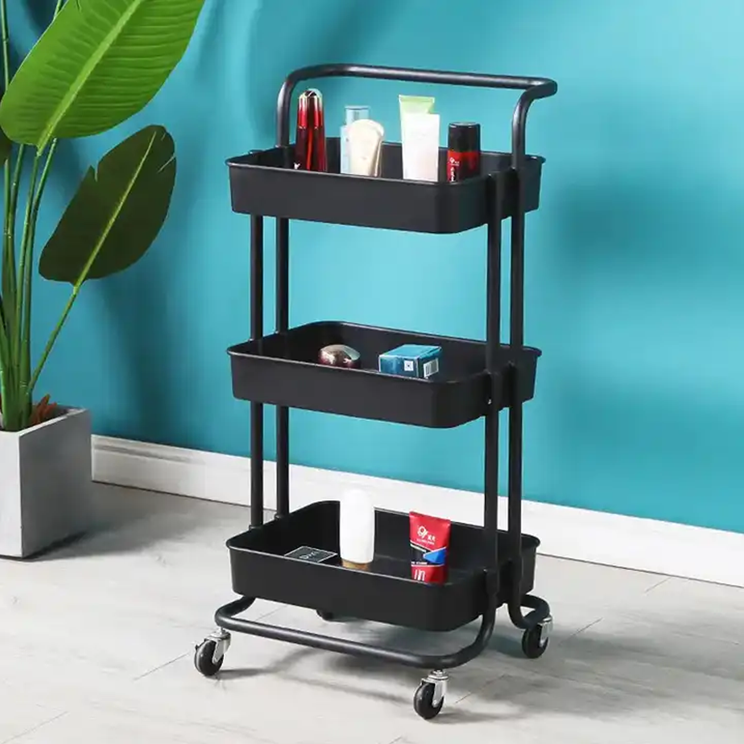 Carrito Organizador 3 Niveles Verdulero Multiuso Con Ruedas-3