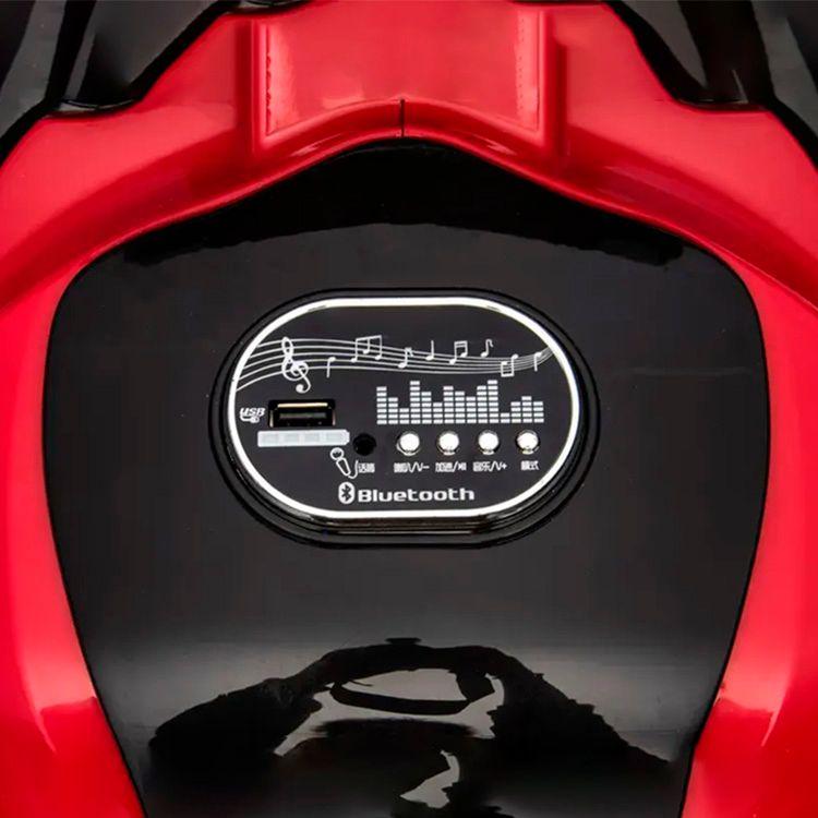 Moto Eléctrica Infantil con Música y Luz Color Rojo-5