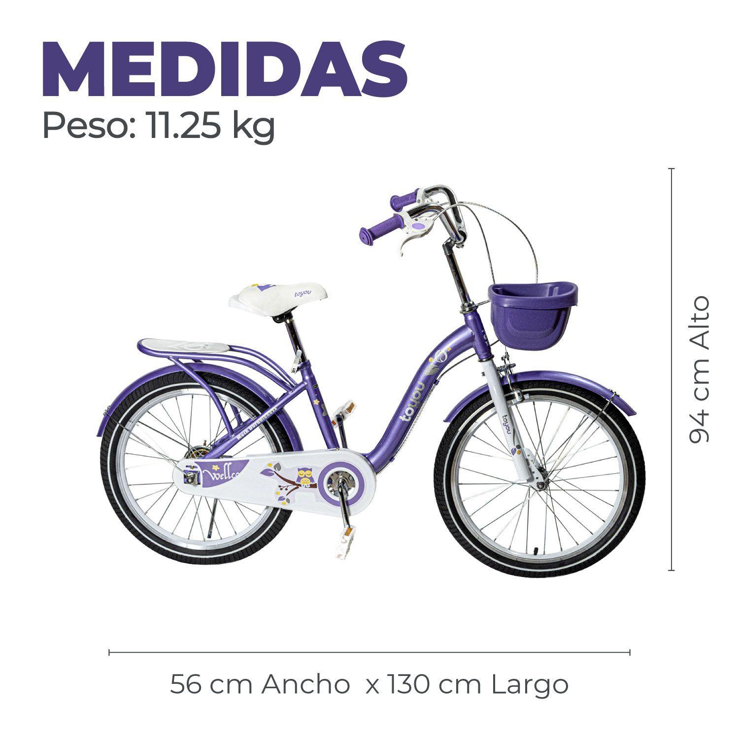 Bicicleta Niña Infantil De Paseo  Owl Rueditas Aro 20-1