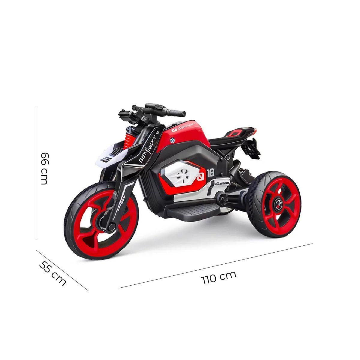 Moto Electrica Para Niños 3 Ruedas Luz y Sonido-1