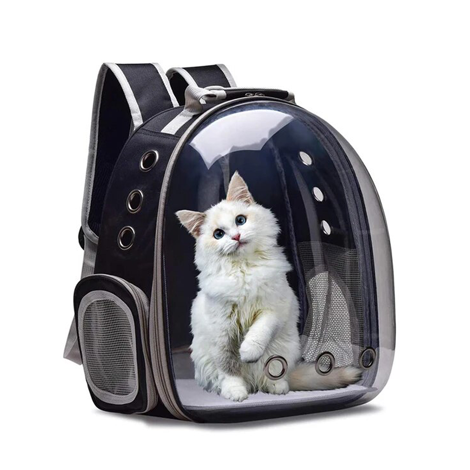 Mochila transportadora de Gatos Negra-2