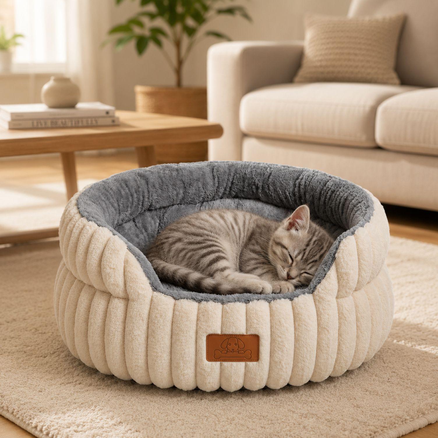 Cama Antiestres Ergonomica Antideslizante Mascotas 43cm-1