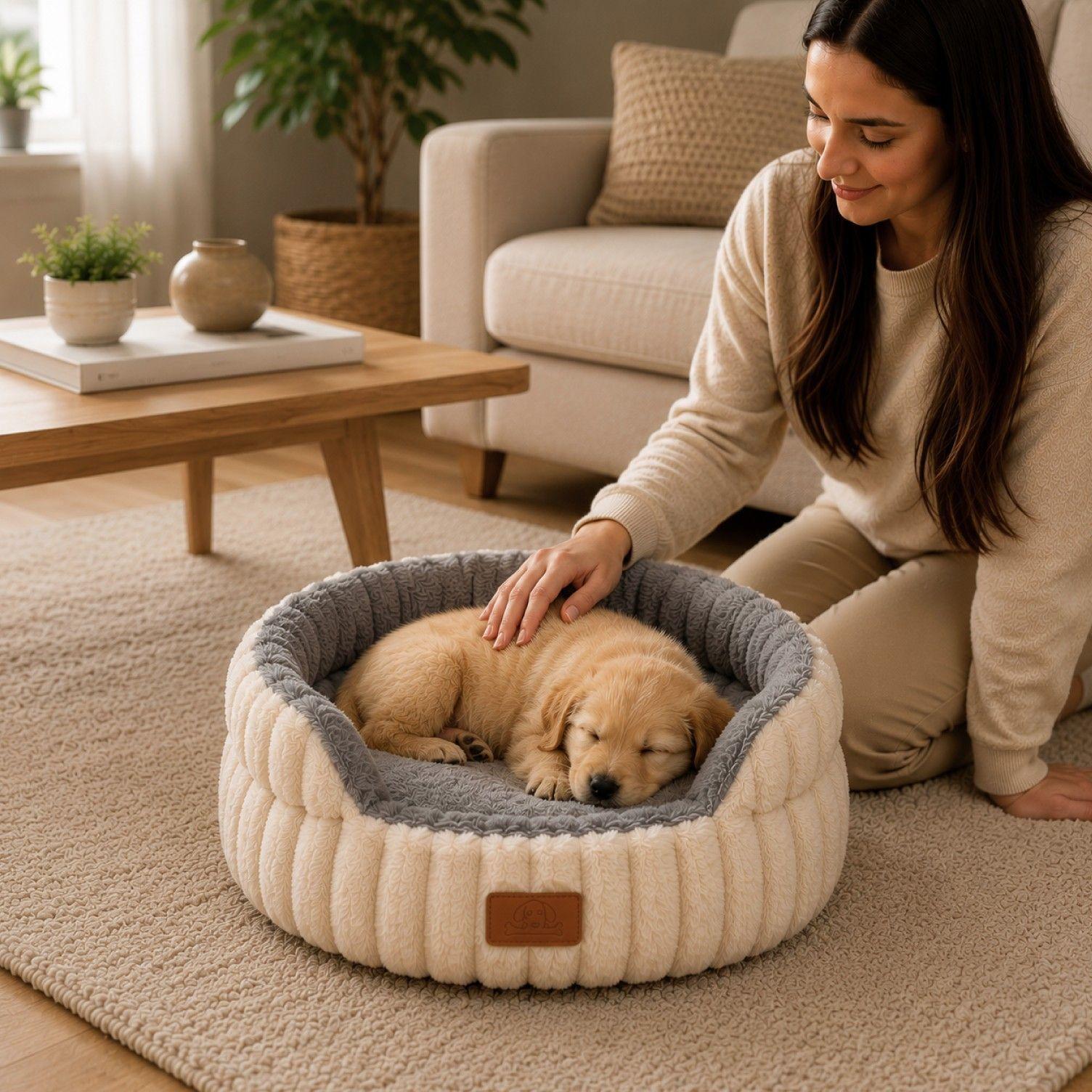 Cama Antiestres Ergonomica Antideslizante Mascotas 43cm-4