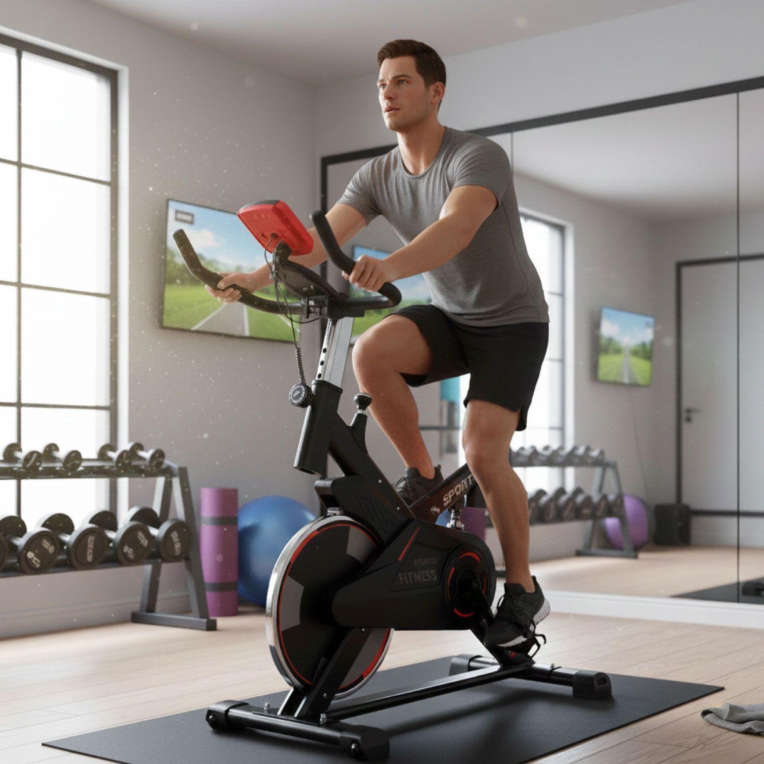 Bicicleta Spinning Profesional Q4 con Monitor-4