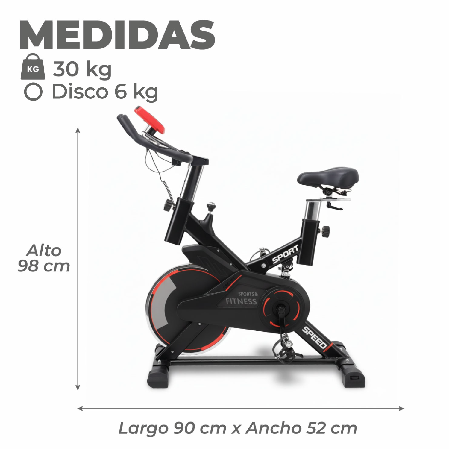 Bicicleta Spinning Profesional Q4 con Monitor-2
