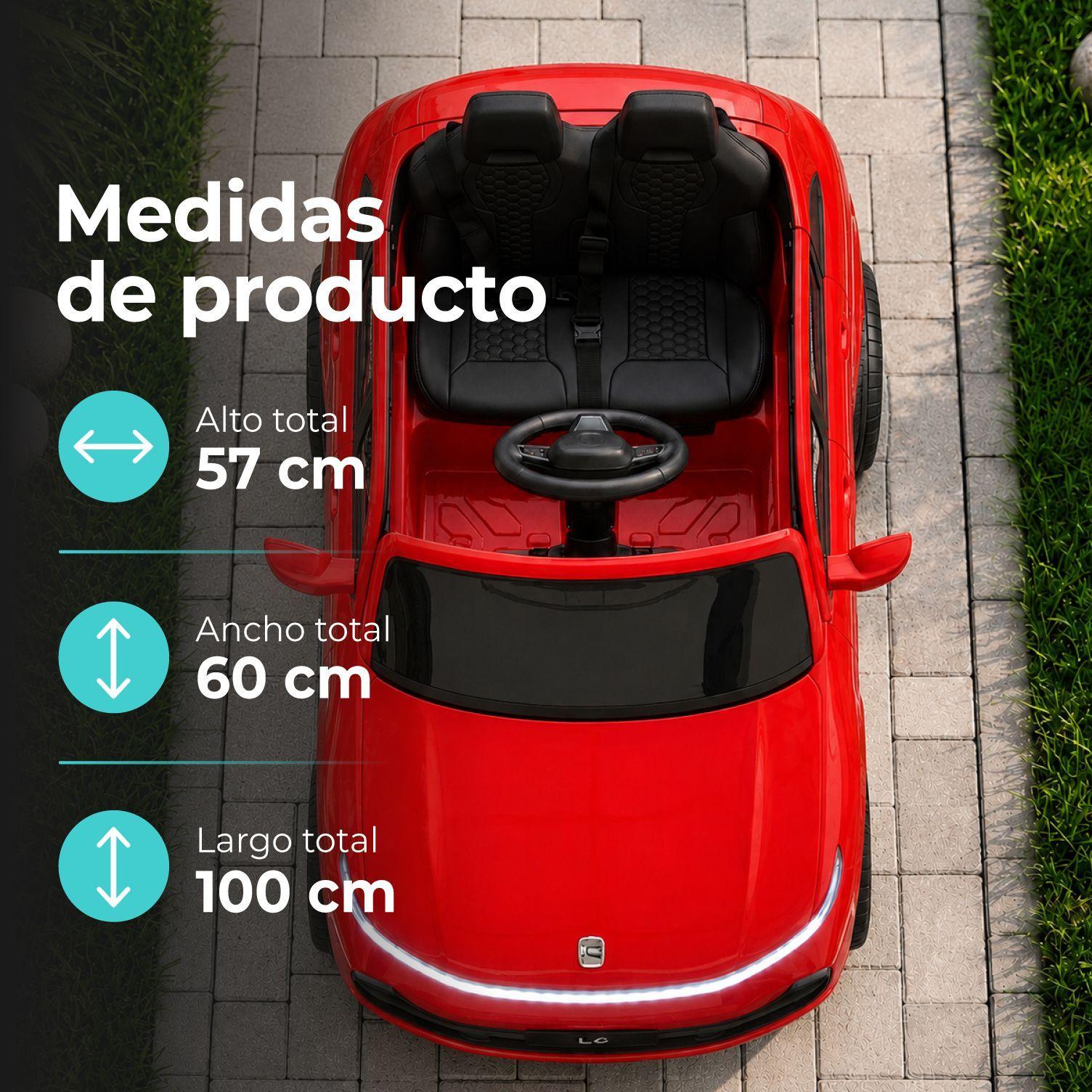 Auto Electrico Infantil Doble Asiento + Control Musica LED-2