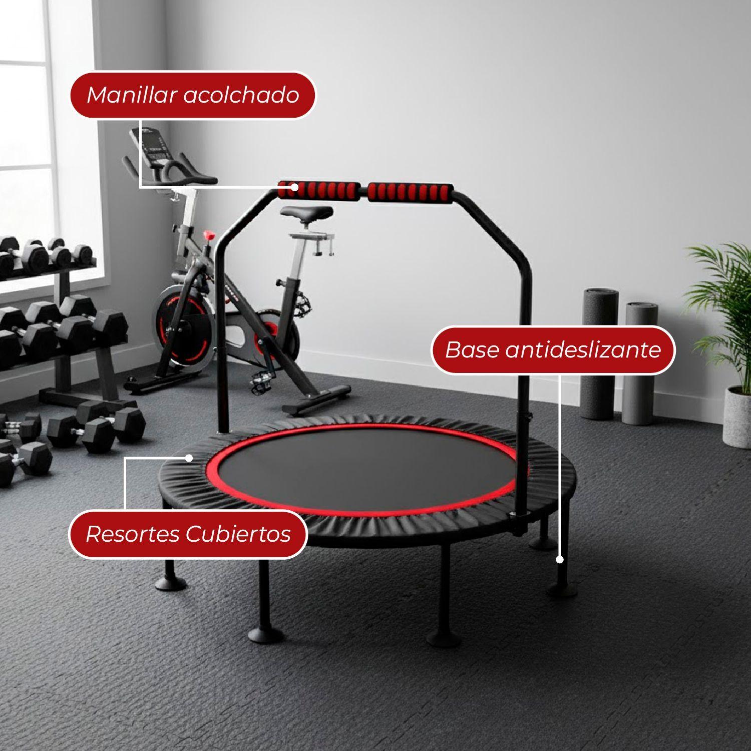 Trampolin con soporte 100 cm, saltarina con cobertor, Power Jump.-4